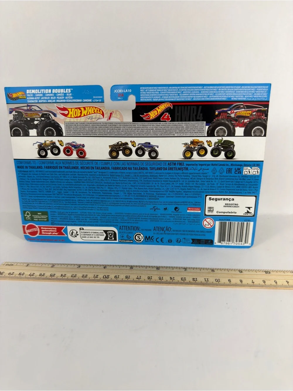 Hot Wheels Monster Trucks Demolition Doubles Racing #1 & Racing #4 Trucks